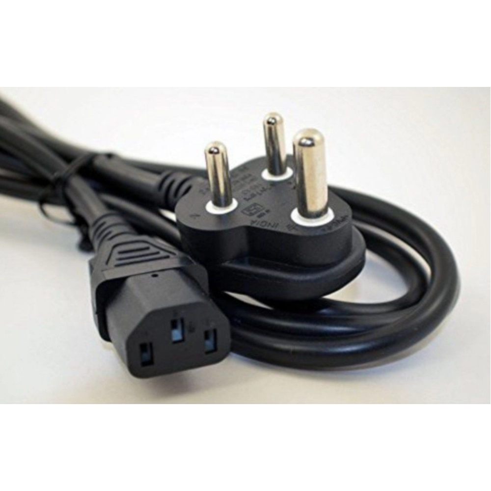 Generic Supreme Quality 1.2 Meter 3Pin Power Cord for Computer Monitor Desktop, Printer, UPS, SMPS, Scanner (Black) - Image 3