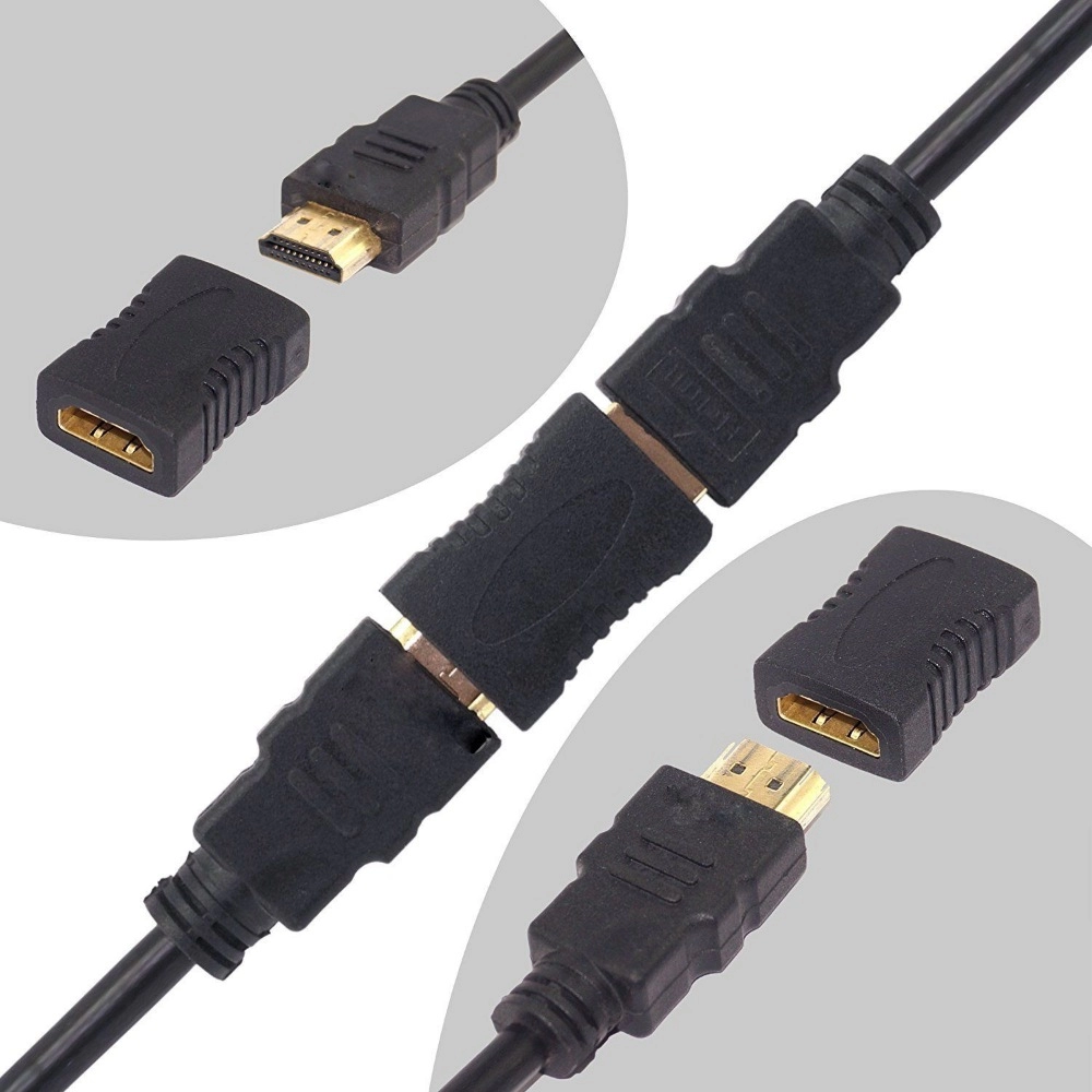 Generic HDMI Adapter Female to Female Extender Jointer Black (Black) HDMI Adapter Female to Female Extender Jointer Black (Black) - Image 2