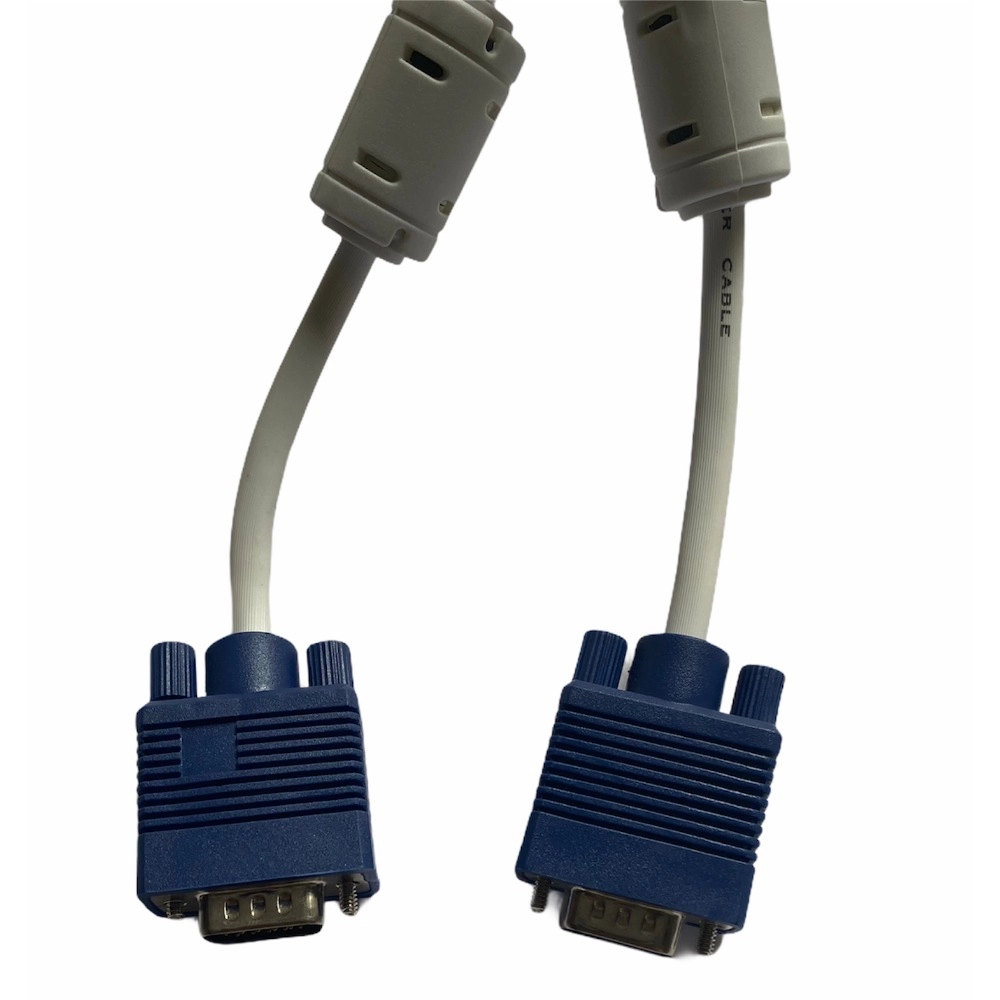 Generic VGA Cable Male to Male 3 Yards Supports PC, Monitor, TV, LCD_LED, Plasma, Projector, TFT (White) - Image 2