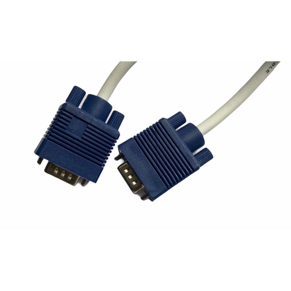 Generic VGA Cable Male to Male 3 Yards Supports PC, Monitor, TV, LCD_LED, Plasma, Projector, TFT (White) - Image 3