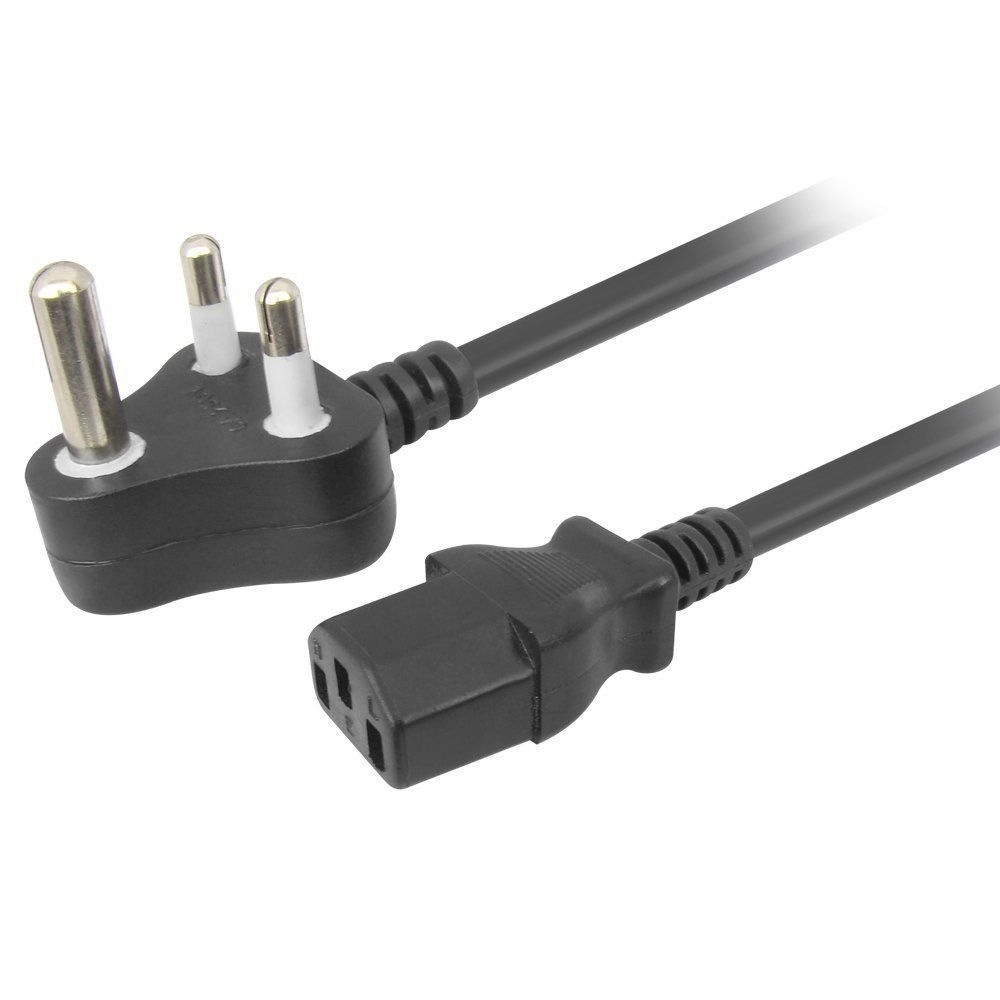 Generic Supreme Quality 1.2 Meter 3Pin Power Cord for Computer Monitor Desktop, Printer, UPS, SMPS, Scanner (Black) - Image 2