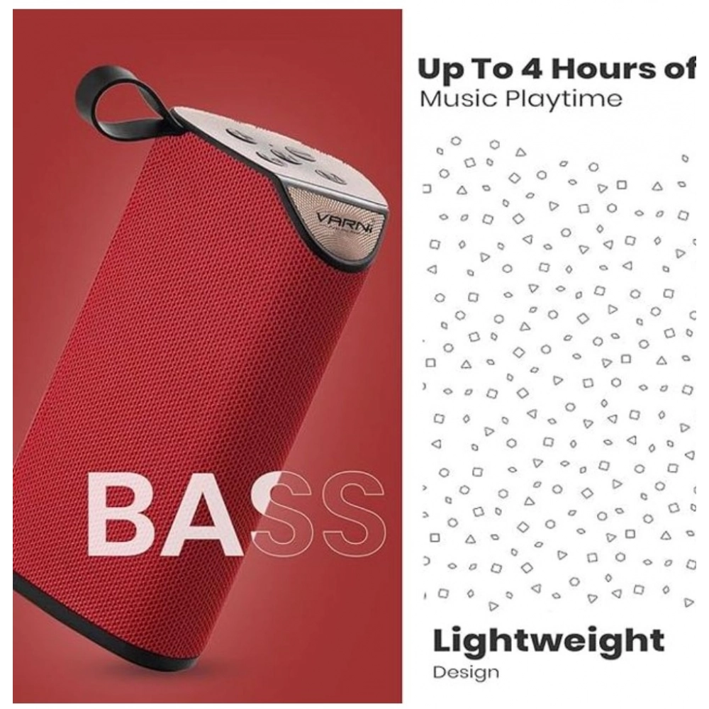 Generic Plastic Rubber Wireless TG111 Bluetooth Speaker (Red) - Image 3