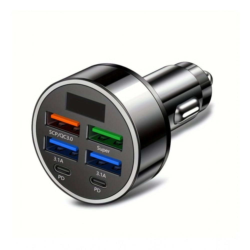 Generic Pack of 2 6 In 1 Car Charger (Black) - Image 2