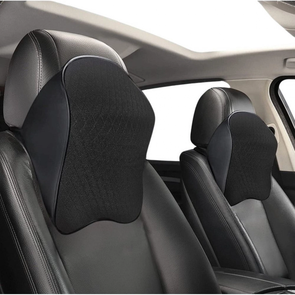 Generic Memory Foam Car Headrest Pillow (Black) - Image 2
