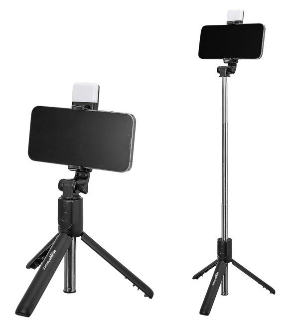 Plastic -Stainless Steel Selfie Stick (Black) Plastic -Stainless Steel Selfie Stick (Black) - Image 4