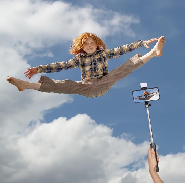Plastic -Stainless Steel Selfie Stick (Black) Plastic -Stainless Steel Selfie Stick (Black) - Image 5